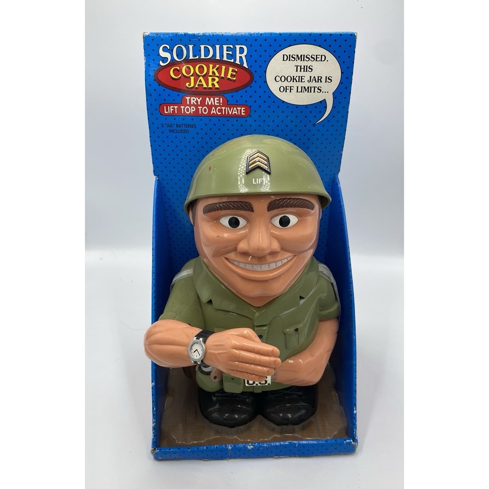 Vintage 2003 Solider Cookie Jar Fun-Damental Too Novelty‎